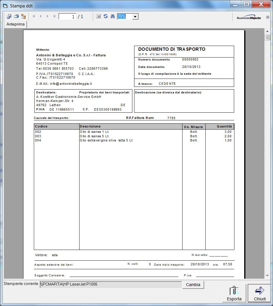 stampa-bolla-agenti-con-deposito