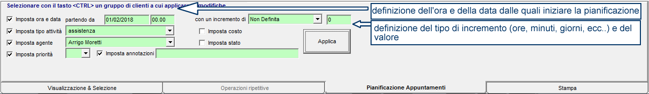 pianificazione appuntamenti