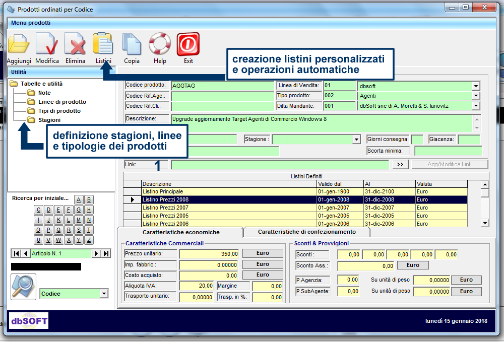 scheda prodotto software agenti commercio