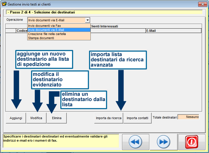 lista destinatari